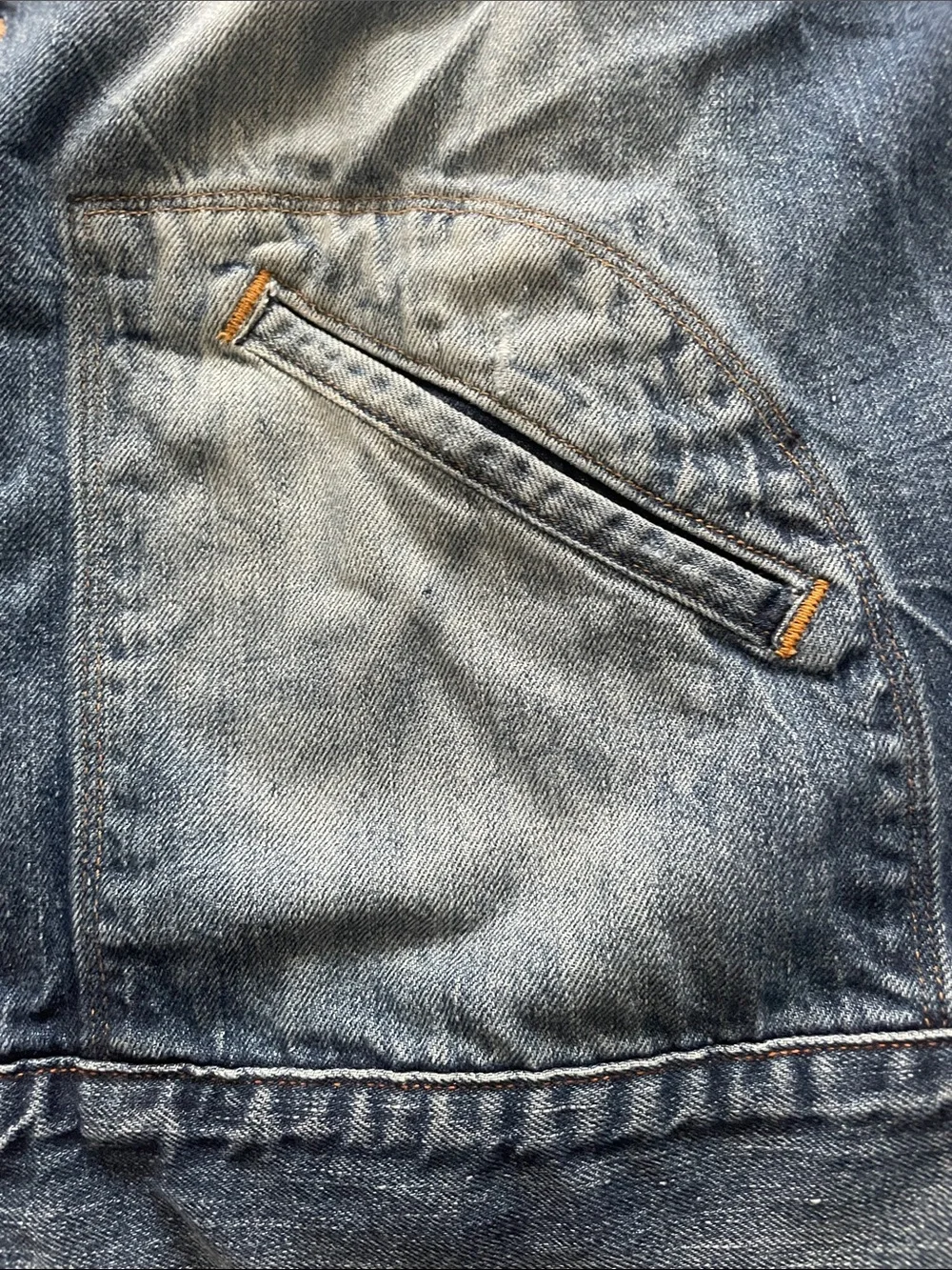 True Religion Medium Wash Denim Trucker Jacket Men’s Sz XXXL
